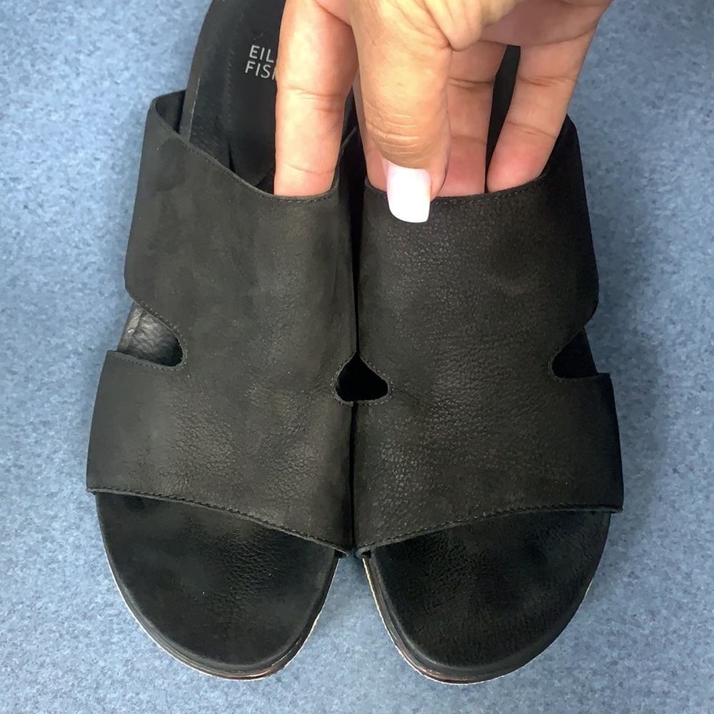 Womens Eileen Fisher platform open toed shoe!